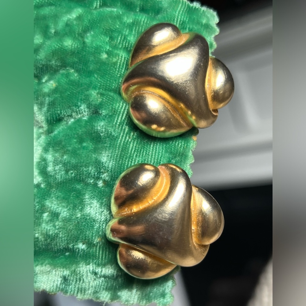 Vintage Kjl Kenneth Jay Lane Gold Tone Modernist … - image 8